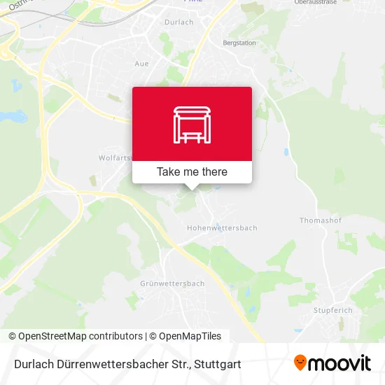Карта Durlach Dürrenwettersbacher Str.