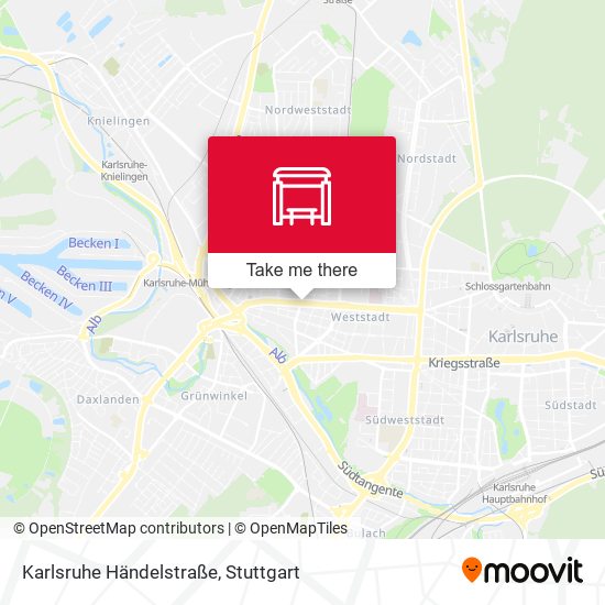 Karlsruhe Händelstraße map