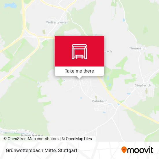 Карта Grünwettersbach Mitte