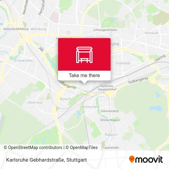 Карта Karlsruhe Gebhardstraße
