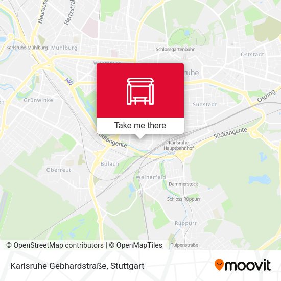 Карта Karlsruhe Gebhardstraße