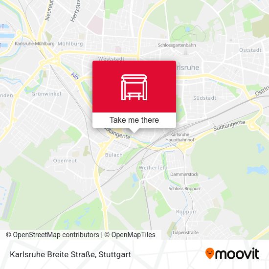 Карта Karlsruhe Breite Straße