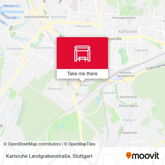 Karlsruhe Landgrabenstraße map