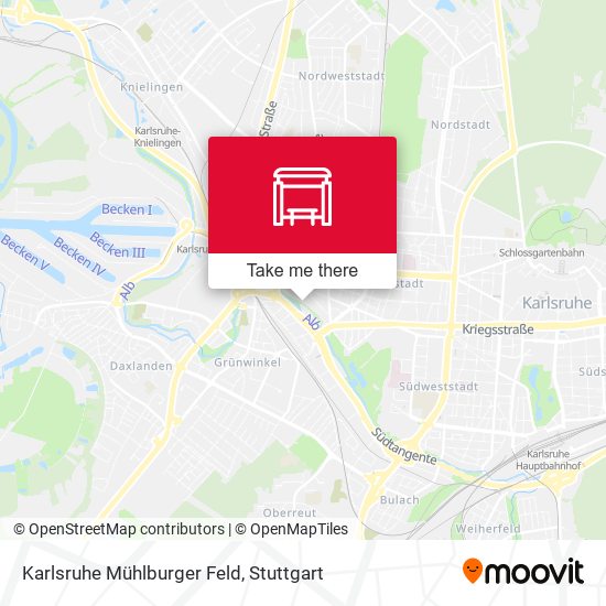 Карта Karlsruhe Mühlburger Feld