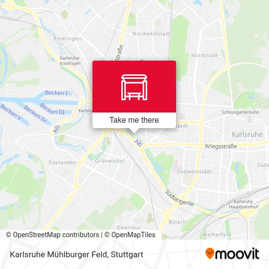 Карта Karlsruhe Mühlburger Feld