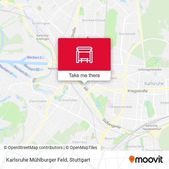 Karlsruhe Mühlburger Feld map
