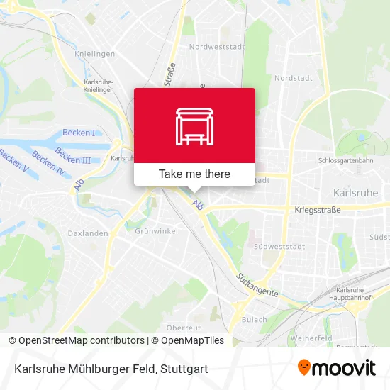 Карта Karlsruhe Mühlburger Feld