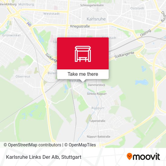 Karlsruhe Links Der Alb map