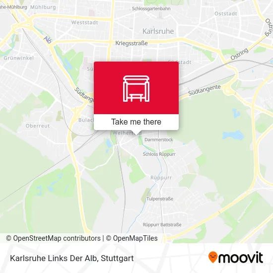 Карта Karlsruhe Links Der Alb