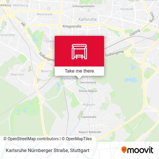 Karlsruhe Nürnberger Straße map