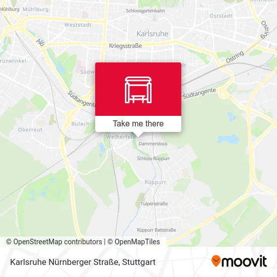 Карта Karlsruhe Nürnberger Straße