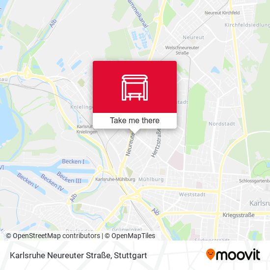 Karlsruhe Neureuter Straße map
