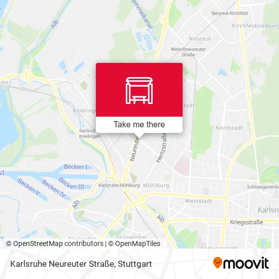 Карта Karlsruhe Neureuter Straße