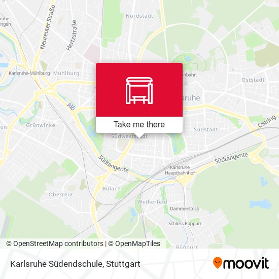 Карта Karlsruhe Südendschule