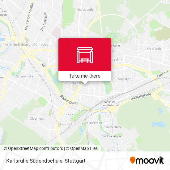 Карта Karlsruhe Südendschule