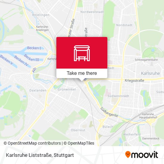 Карта Karlsruhe Liststraße
