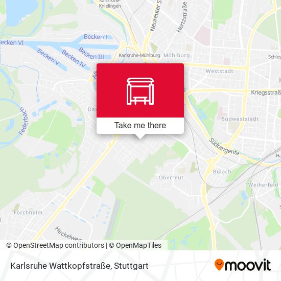 Карта Karlsruhe Wattkopfstraße