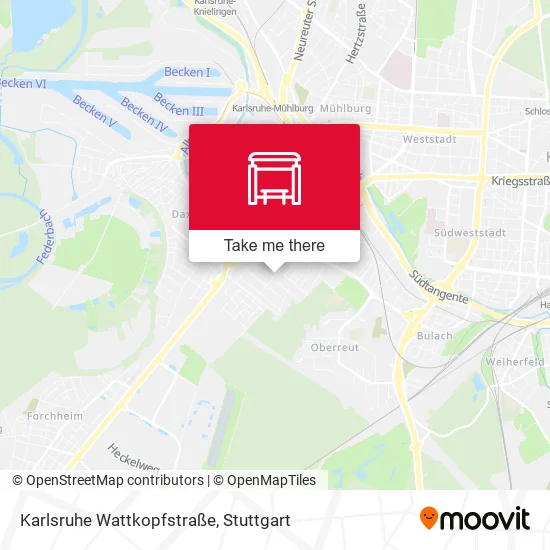 Карта Karlsruhe Wattkopfstraße
