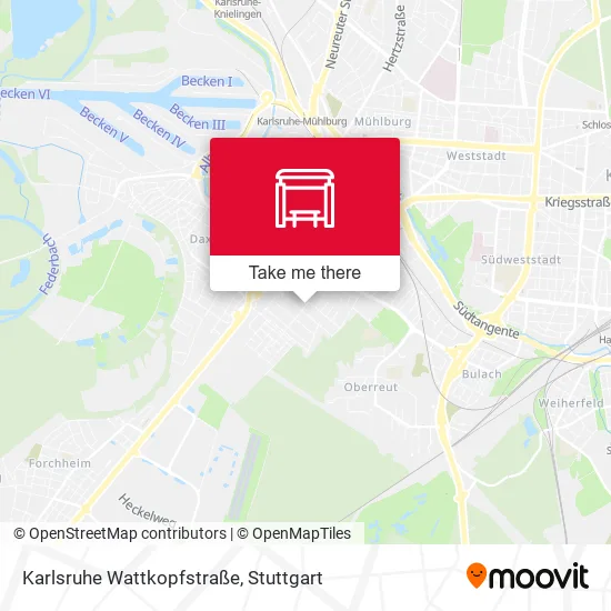 Карта Karlsruhe Wattkopfstraße
