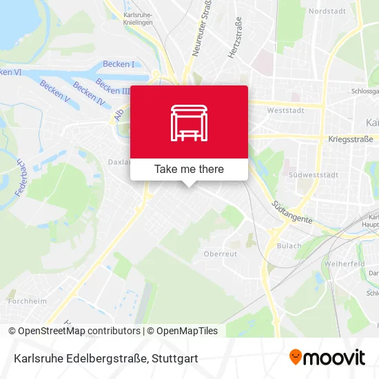 Карта Karlsruhe Edelbergstraße