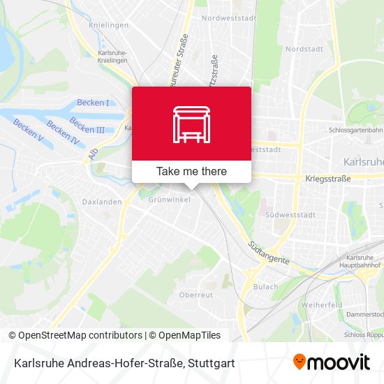 Karlsruhe Andreas-Hofer-Straße map