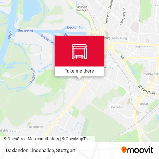 Карта Daxlanden Lindenallee