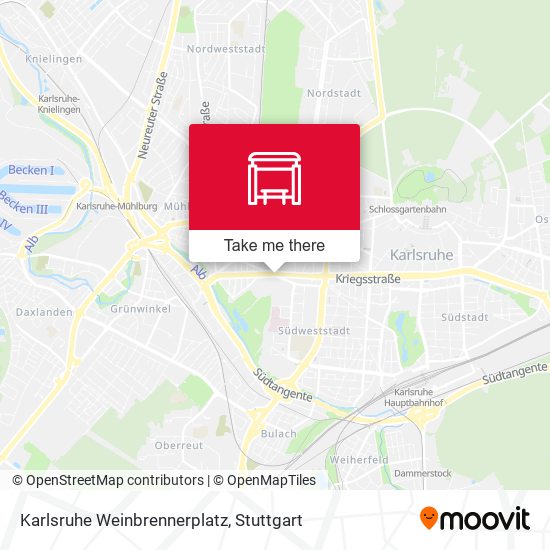 Karlsruhe Weinbrennerplatz map