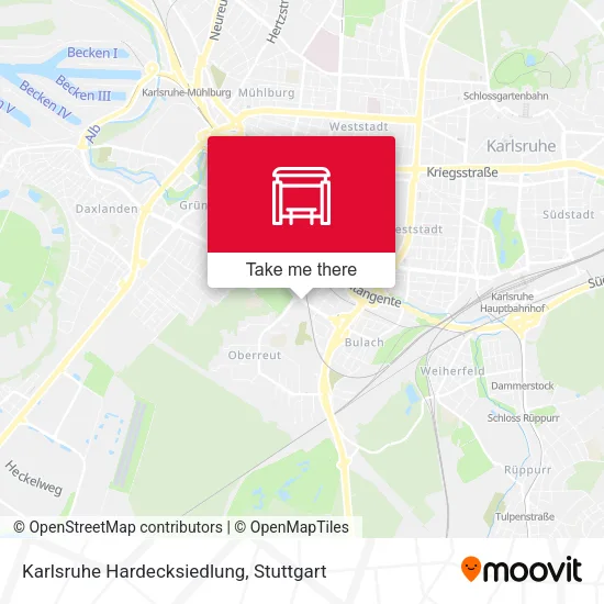 Карта Karlsruhe Hardecksiedlung