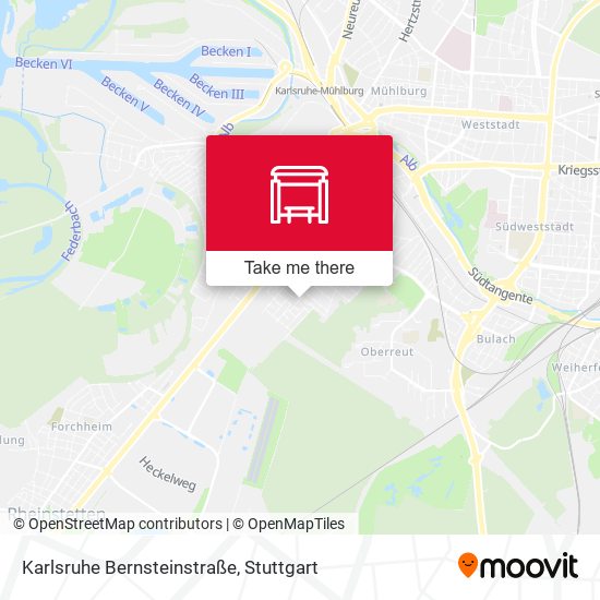 Карта Karlsruhe Bernsteinstraße