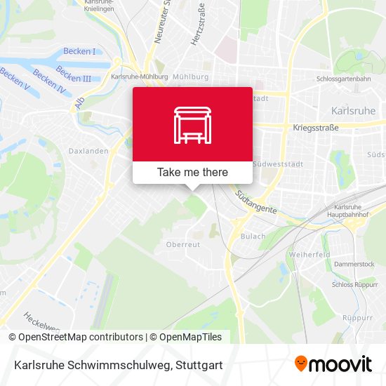 Karlsruhe Schwimmschulweg map