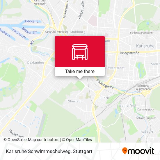 Карта Karlsruhe Schwimmschulweg