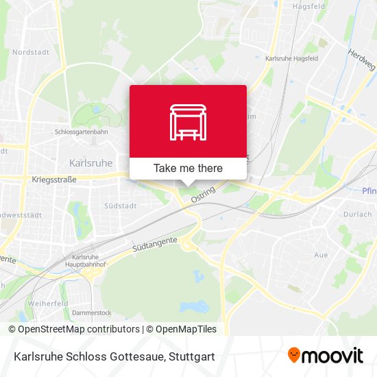 Karlsruhe Schloss Gottesaue map