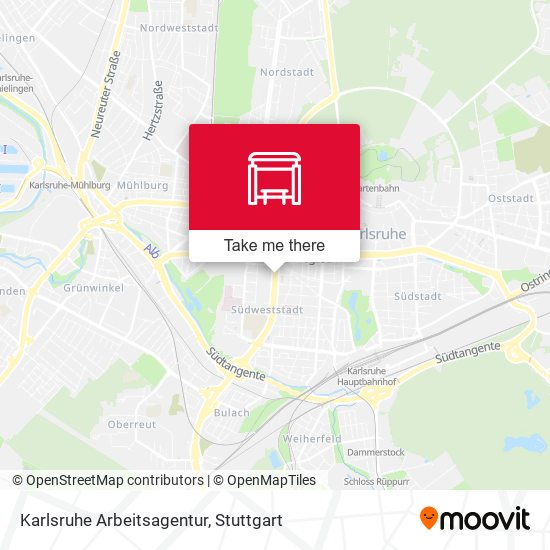 Karlsruhe Arbeitsagentur map