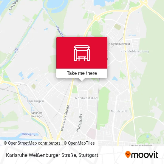 Карта Karlsruhe Weißenburger Straße