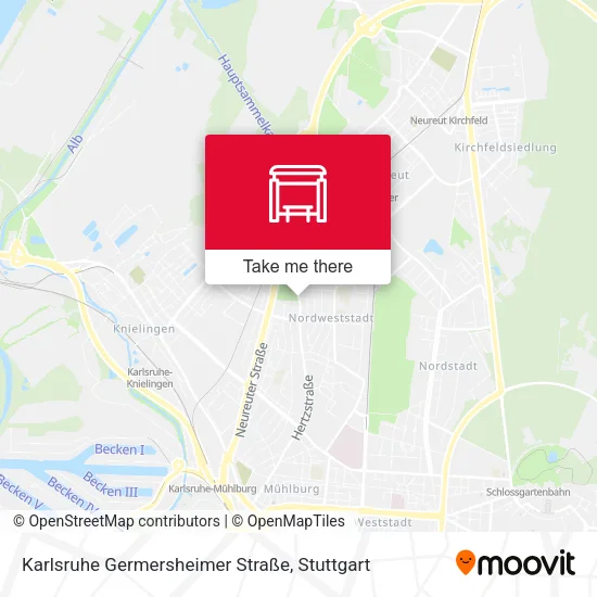 Карта Karlsruhe Germersheimer Straße