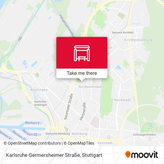 Karlsruhe Germersheimer Straße map