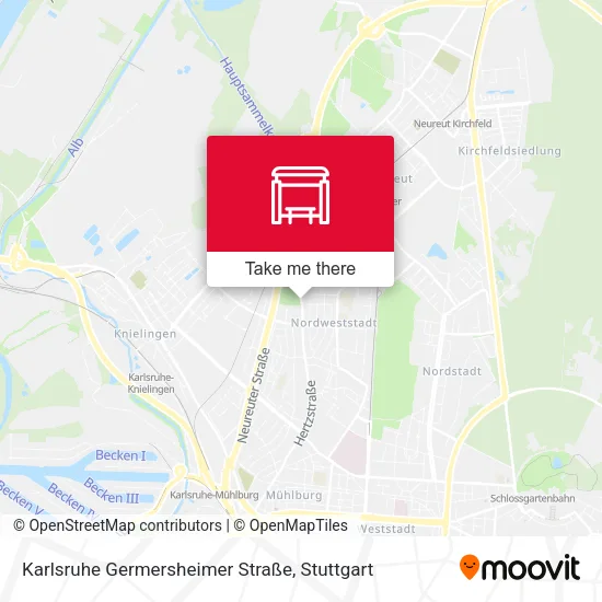 Карта Karlsruhe Germersheimer Straße