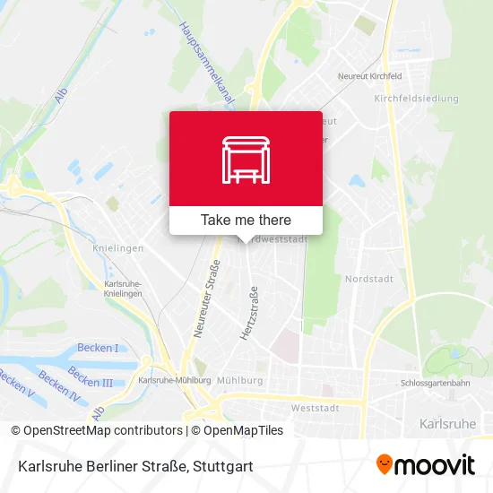 Карта Karlsruhe Berliner Straße