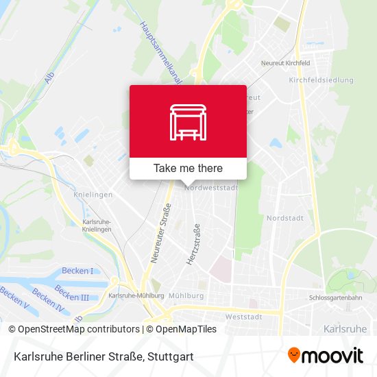 Karlsruhe Berliner Straße map