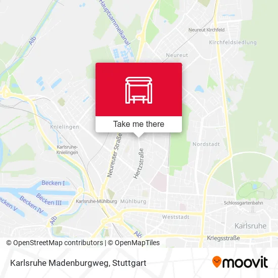 Карта Karlsruhe Madenburgweg