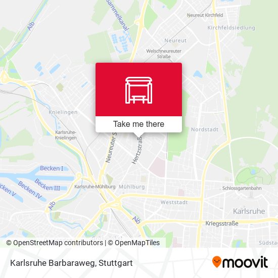 Karlsruhe Barbaraweg map