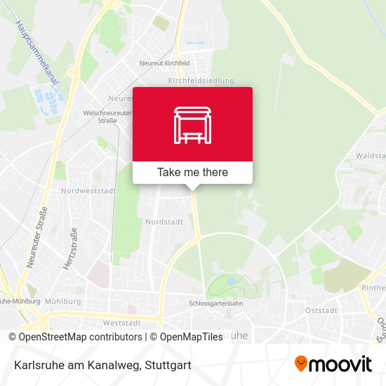 Karlsruhe am Kanalweg map