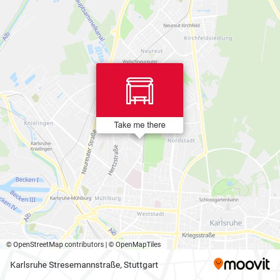 Karlsruhe Stresemannstraße map