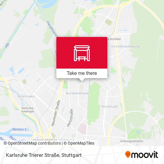 Karlsruhe Trierer Straße map