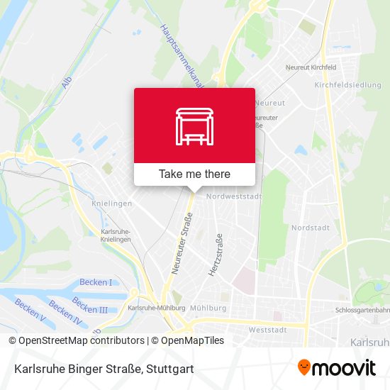 Karlsruhe Binger Straße map