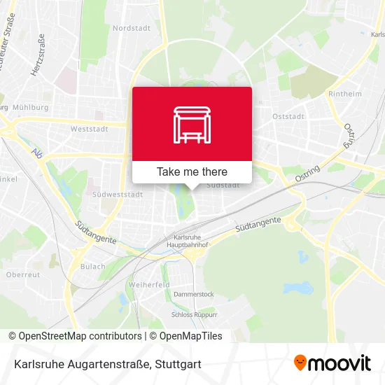 Karlsruhe Augartenstraße map