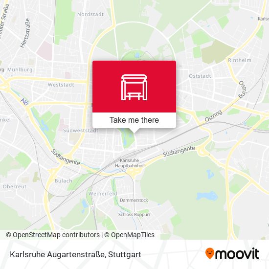 Karlsruhe Augartenstraße map