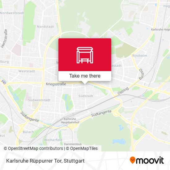 Карта Karlsruhe Rüppurrer Tor