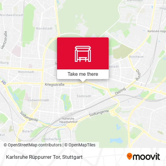 Карта Karlsruhe Rüppurrer Tor
