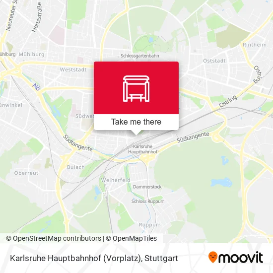 Карта Karlsruhe Hauptbahnhof (Vorplatz)